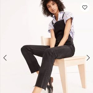 Madwell Black Raw Hem Overalls size large